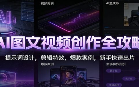 AI图文视频创作变现攻略：提示词设计、剪辑特效与爆款案例，新手实战指南