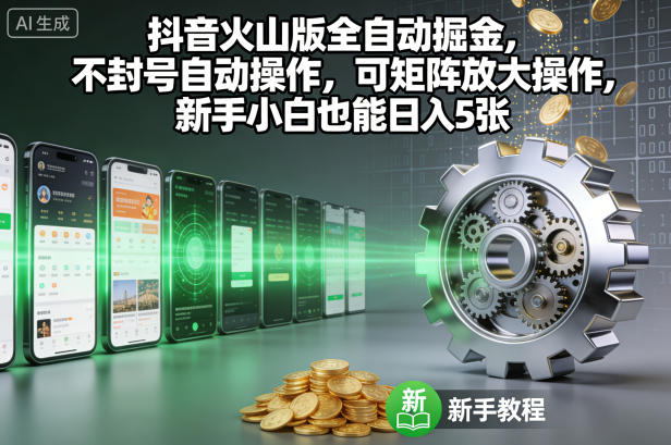 抖音火山版赚钱项目实操：矩阵放大策略指南，新手可获额外收入