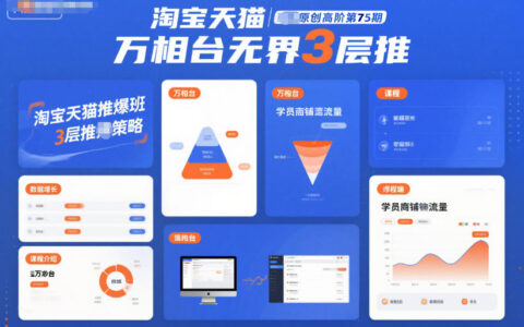 淘宝天猫高阶课程第75期：万相台无界三层推实操变现指南