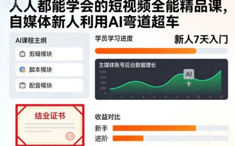 2025短视频全能实战课：自媒体新人用AI高效变现方法