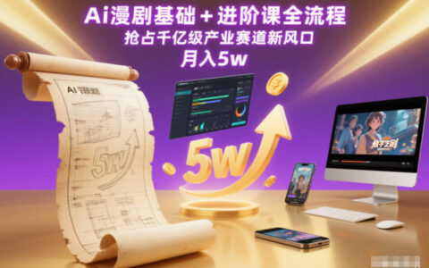 Ai漫剧基础+进阶课全流程：AI漫剧产业实战变现指南
