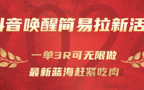 抖音拉新项目实战：一单3元持续收益策略，新蓝海变现指南
