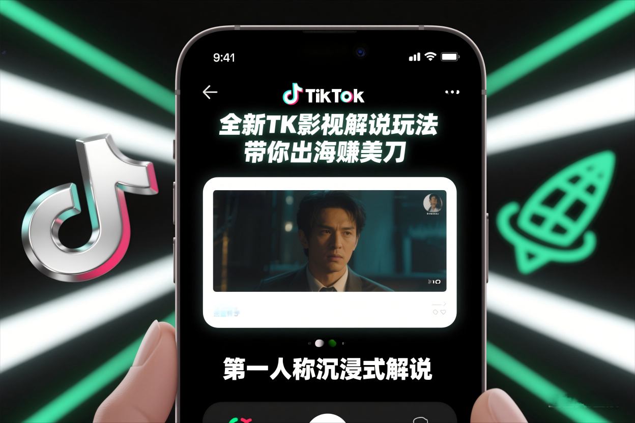 TikTok第一人称影视解说实操指南：全新玩法助你出海变现