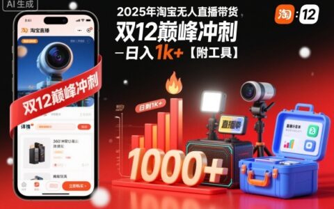 2025年淘宝无人直播带货项目：双12实战攻略（附工具与收益策略）