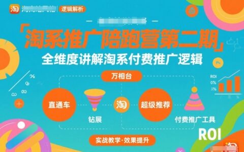 2025淘系推广陪跑营第二期：淘系付费推广实战变现指南