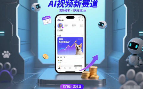 AI视频新赛道：宠物播客5天涨粉2万，变现策略实操指南
