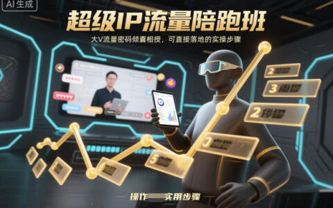 流量变现实战课程：大V流量策略全拆解，可落地实操指南