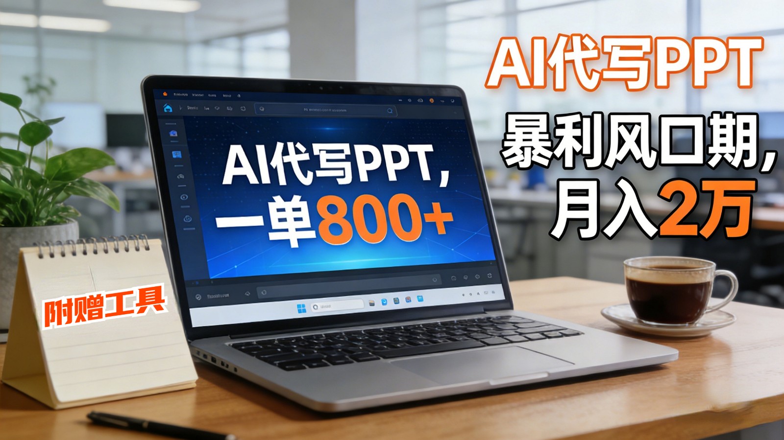 AI代写PPT变现攻略：实测方法附赠工具与提示词指南
