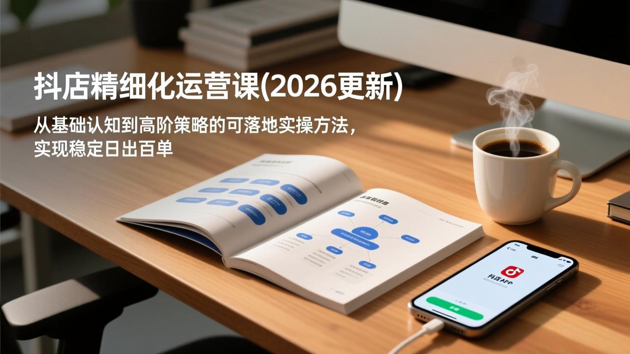 抖店精细化运营课(2026更新)：从基础认知到高阶策略的实战变现指南，助力店铺销量提升