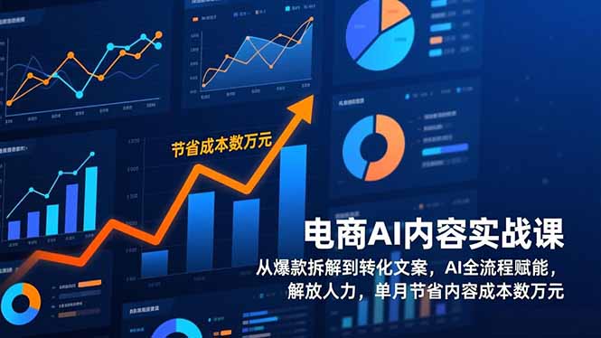 电商AI内容实战课：爆款拆解+转化文案全流程，实测降本增效增收策略