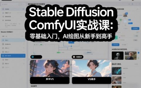 Stable Diffusion ComfyUI实战课：零基础入门，AI绘图变现从新手到高手