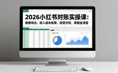 2026小红书对账变现实操：数据导出、收入成本核算、经营分析全流程指南