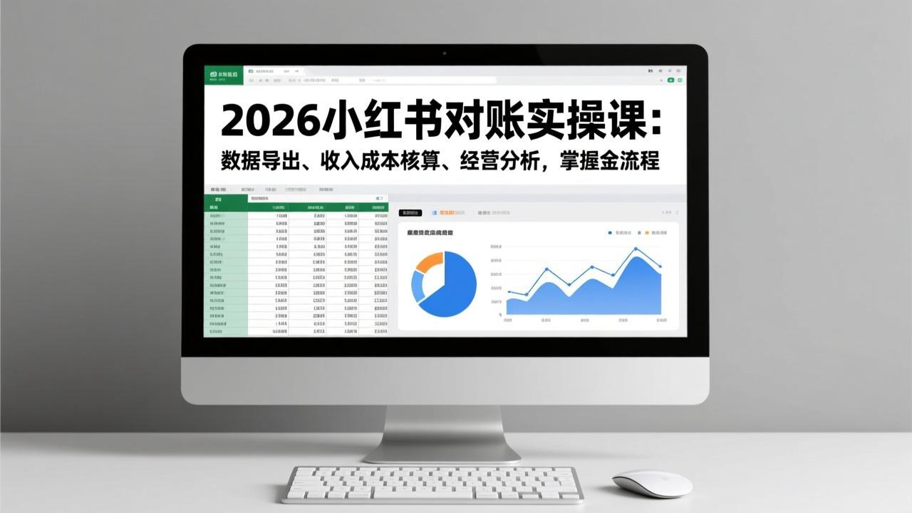 2026小红书对账变现实操：数据导出、收入成本核算、经营分析全流程指南