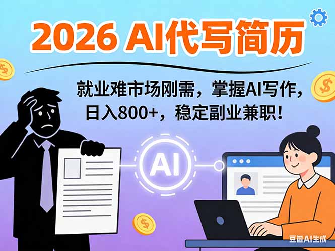 AI代写简历实战教程：万能模板变现策略与2026市场刚需指南