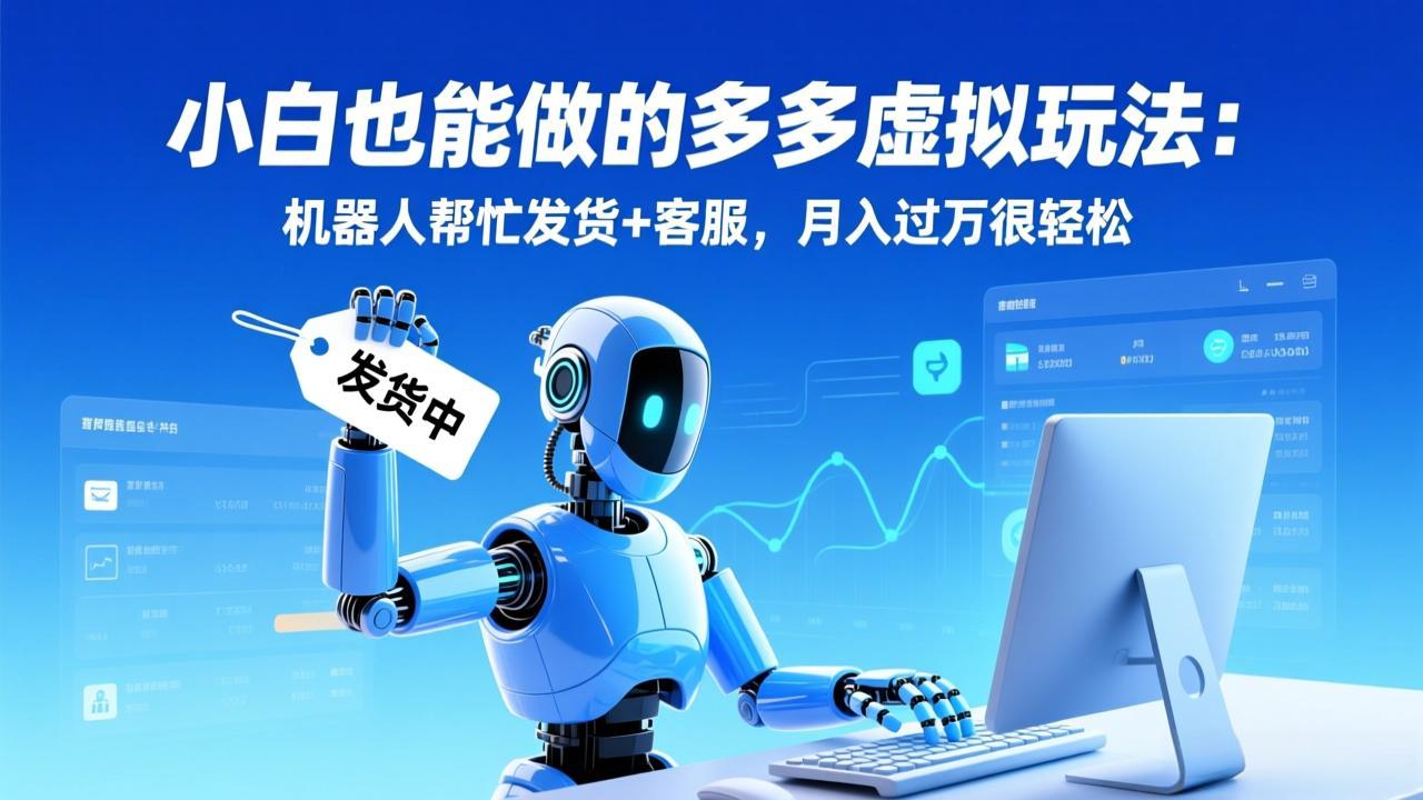 小白也能上手的多多虚拟项目：机器人辅助发货客服，被动收入实操攻略