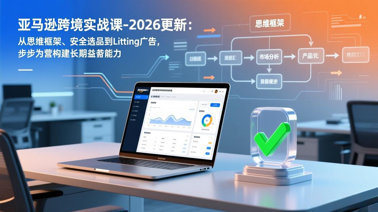 亚马逊跨境实战课-2026更新：思维框架、安全选品到广告策略，步步为营打造长期被动收入