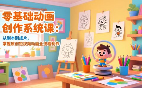 零基础动画创作系统课：从剧本到成片，掌握原创短视频动画全流程变现实操