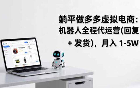 多多虚拟电商实战：机器人代运营全攻略，被动收入变现方法拆解