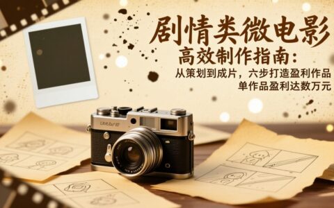 剧情类微电影高效制作指南：从策划到成片，六步打造变现作品，探索被动收入潜力