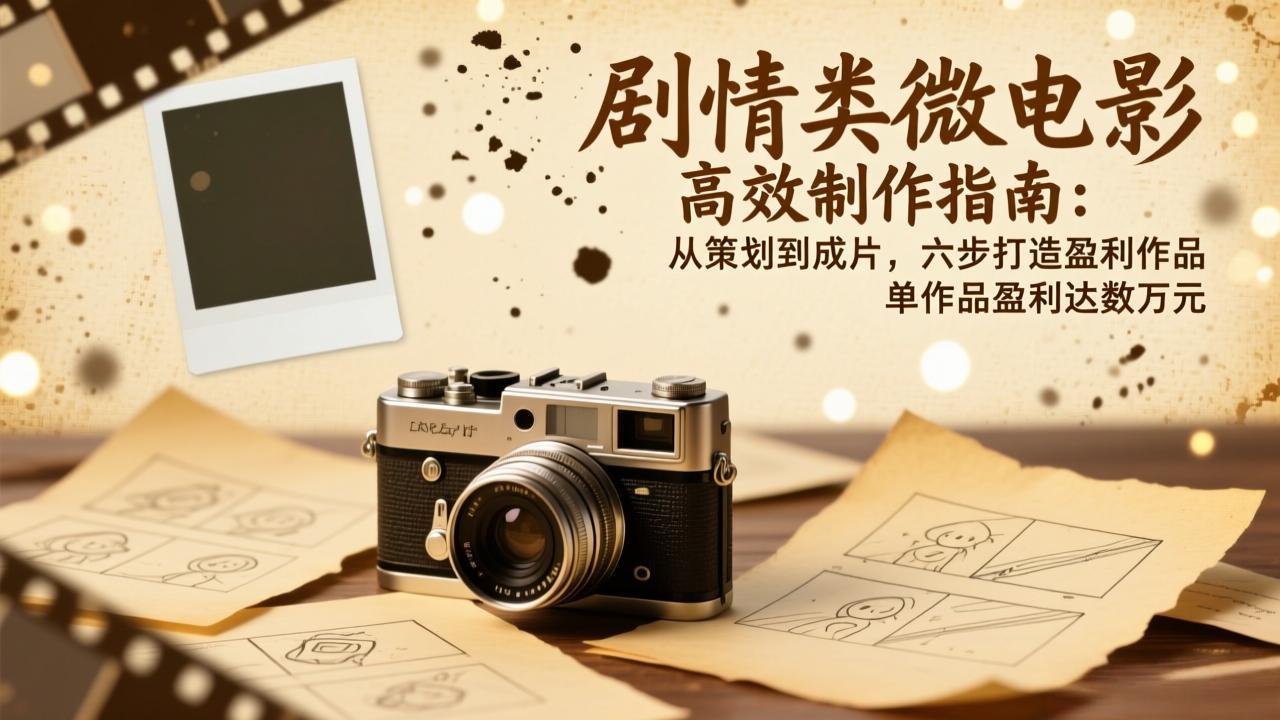 剧情类微电影高效制作指南：从策划到成片，六步打造变现作品，探索被动收入潜力