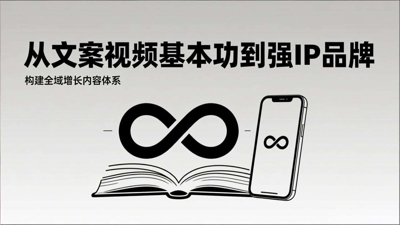 2026内容增长实战课：从文案视频基础到强IP品牌，打造全域内容体系
