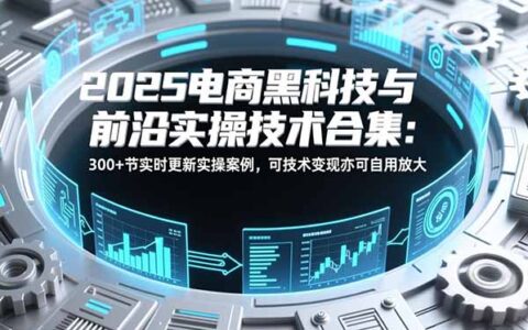 2025电商前沿实操技术合集：300方法节实时更新实战案例，可技术变现或自用提升