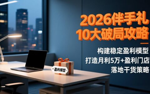 2026伴手礼10大破局攻略：构建稳定盈利模型，打造盈利门店落地实操策略