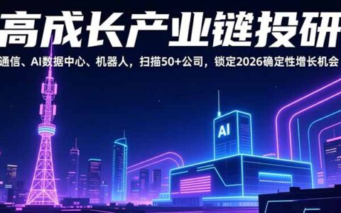高增长产业链盈利策略：通信、AI数据中心、机器人领域，拆解50+公司案例，把握2026被动收入机会