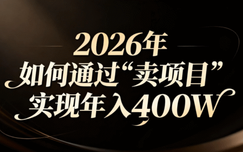 20252026年项目变现实战指南：实现可观被动收入