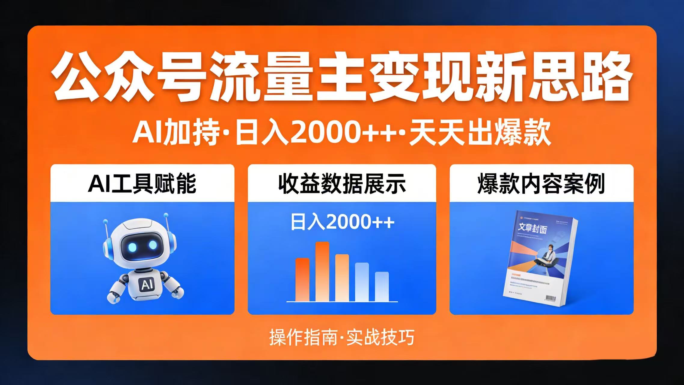 2025公众号流量主变现新思路：AI 加持实战盈利策略