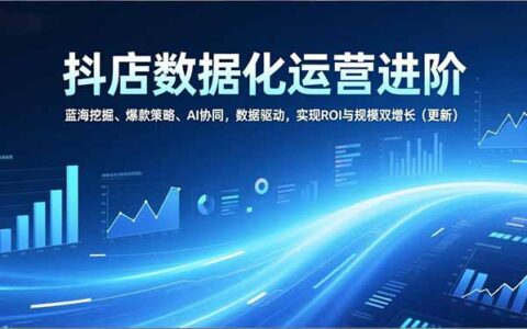 抖店数据化运营实战：蓝海挖掘、爆款策略与AI协同，数据驱动提升ROI与规模（更新指南）