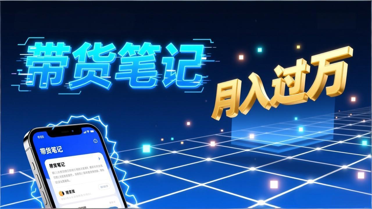 小红书爆款笔记带货实战：拆解封面标题正文全要素，手把手教你单篇笔记高效变现策略