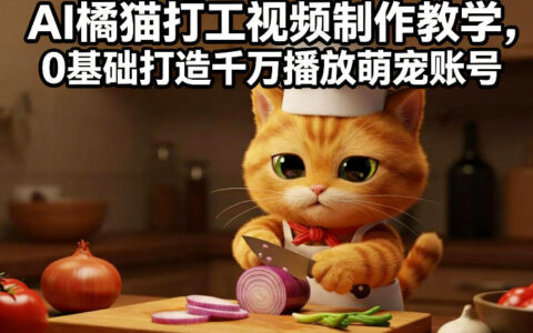 AI橘猫视频制作实操教程：零基础打造萌宠账号，高效引流变现攻略