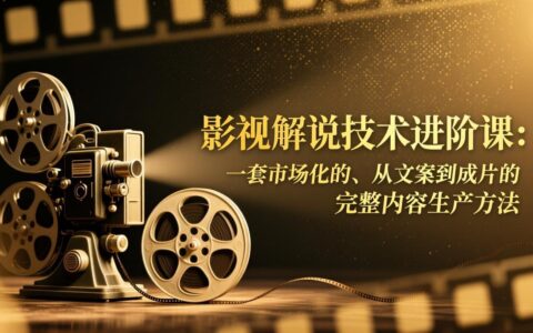 影视解说变现进阶课：从文案到成片的完整内容生产实战方法