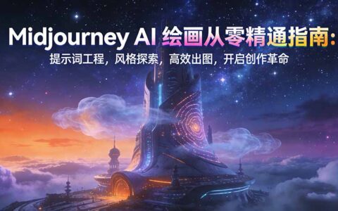 Midjourney AI绘画从零精通指南：提示词工程，风格探索，高效出图，变现实操攻略