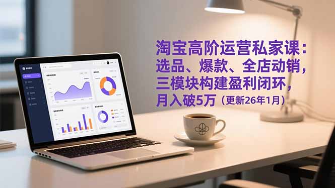 淘宝高阶运营实战攻略：选品、爆款、全店动销三模块盈利方法拆解（26年1月更新）