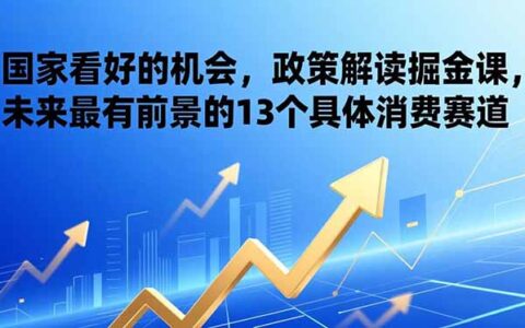 国家政策支持的掘金策略：13个未来消费赛道实操指南