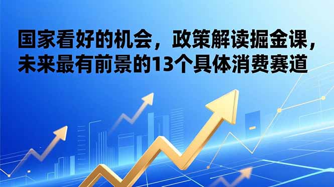 国家政策支持的掘金策略：13个未来消费赛道实操指南