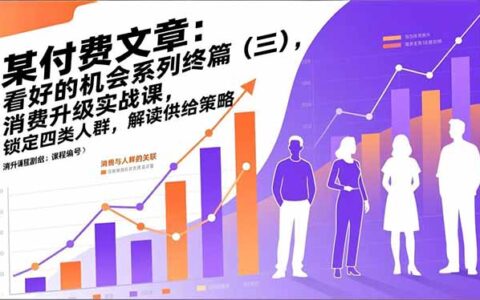 消费升级实战终篇（三）：锁定四类人群供给策略变现实操指南
