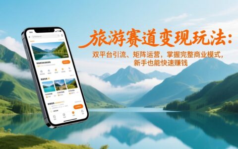 旅游赛道变现攻略：双平台引流与矩阵运营实操，新手掌握完整商业模式
