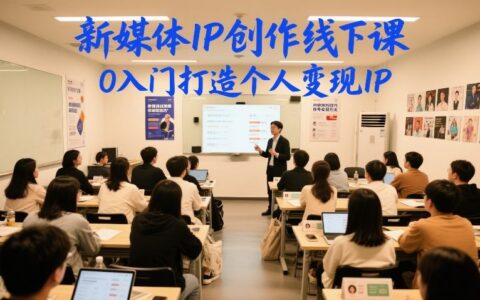 新媒体IP创作线下课：新手打造个人变现IP实战攻略