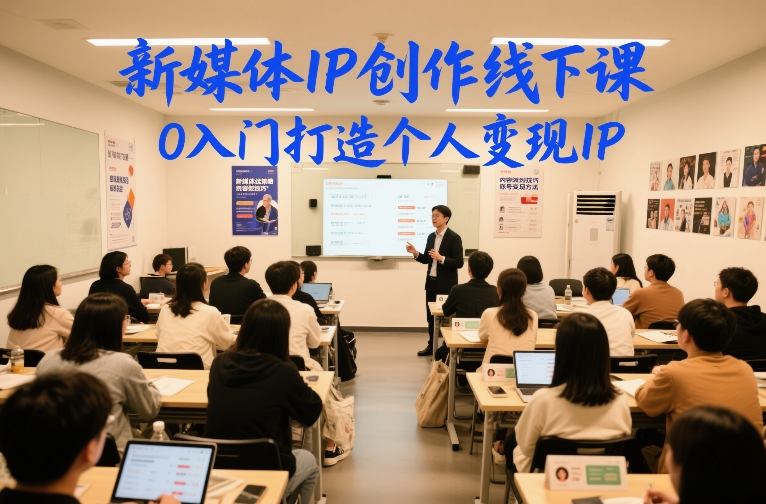 新媒体IP创作线下课：新手打造个人变现IP实战攻略
