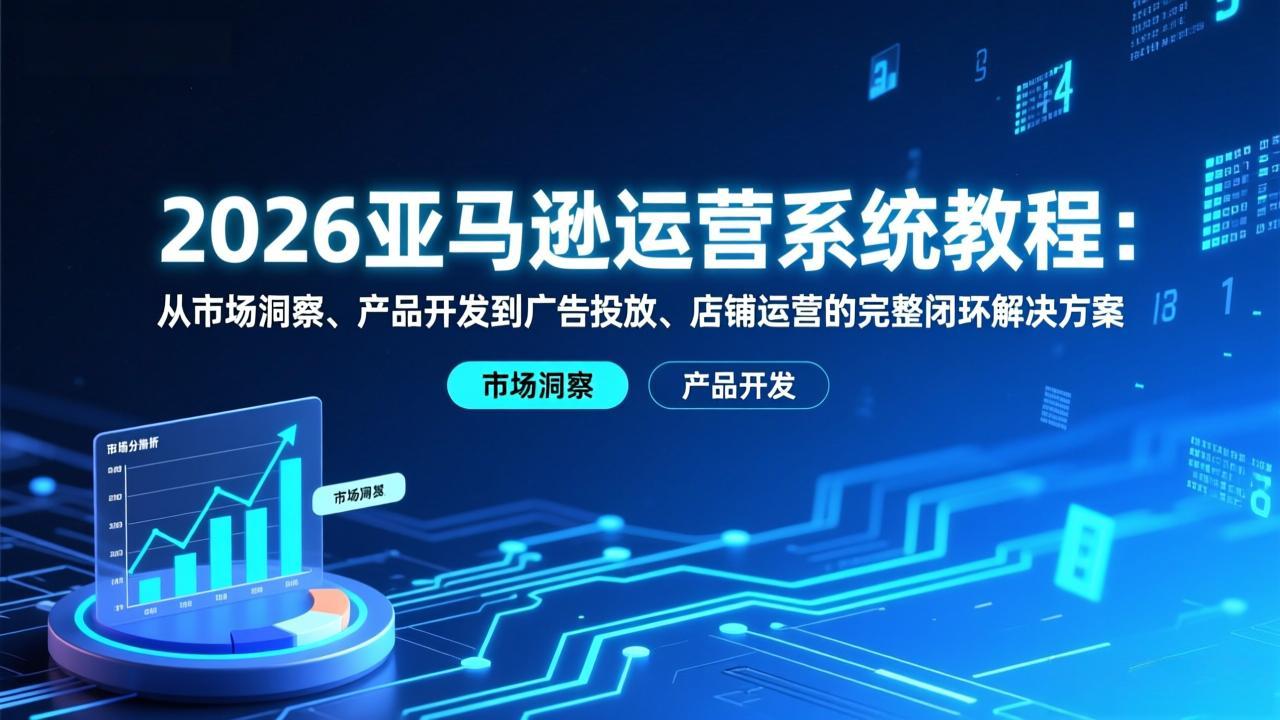 2026亚马逊运营实战教程：市场洞察到店铺运营的闭环收入策略