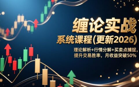 缠论实战系统课程(更新2026)：理论解析+行情分解+买卖点捕捉，提升交易胜率与收益策略