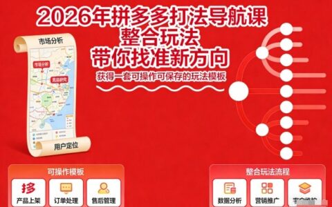 2026年拼多多实战策略指南：整合玩法助你找准新方向，获取可操作模板