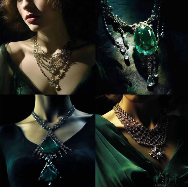 460+专业Midjourney珠宝摄影AI提示词：珠宝设计变现实战指南