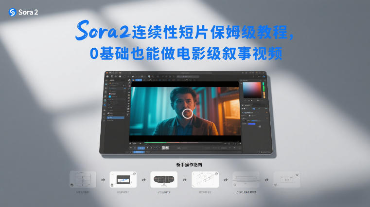 Sora2连续短片实操指南：零基础打造电影级视频变现方法