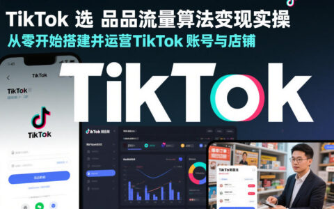TikTok选品流量算法变现策略：从零开始搭建并运营账号与店铺实战指南