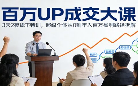 3天2夜线下实战课：超级个体从0到被动收入盈利路径拆解指南