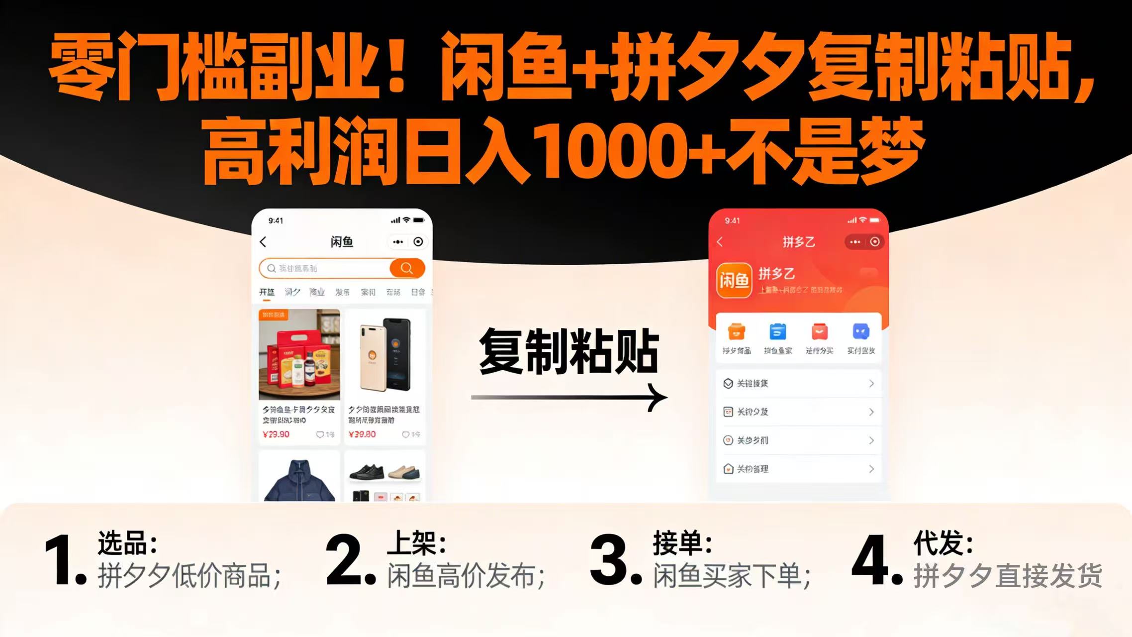 闲鱼拼夕夕副业实战：零门槛策略拆解，高收益变现指南